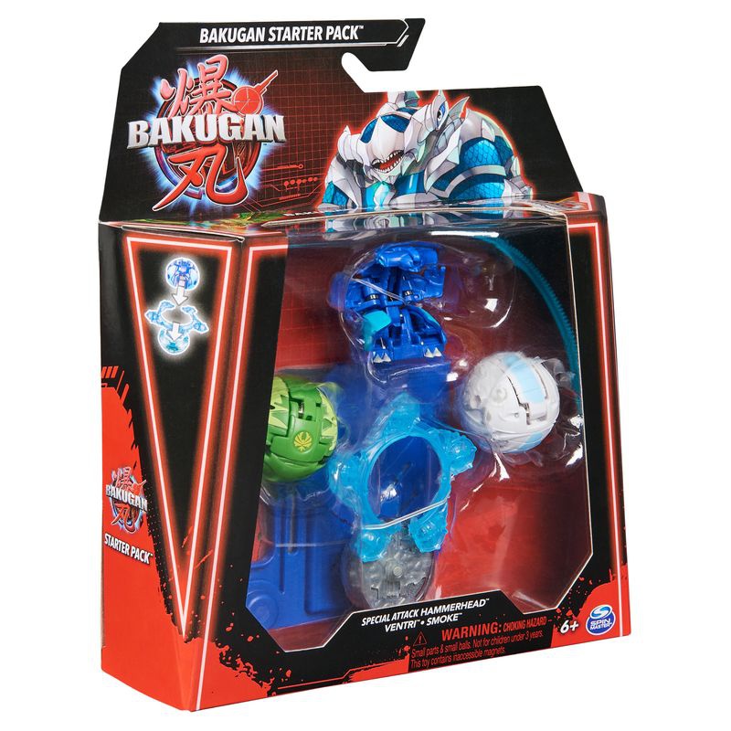 Bakugan startovací sada speciální útok S6 Hammerhead, Ventri, Smoke