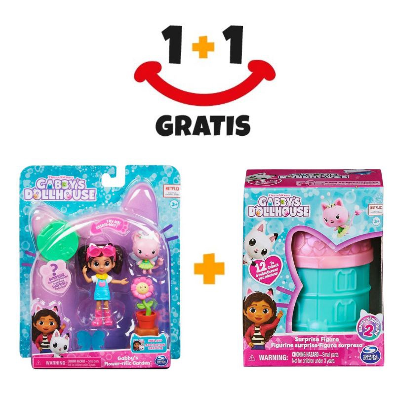 Akce 1+1 Gábinin kouzelný domek kočičí hrací sada zahrádka + mini figurka v domečku ZDARMA