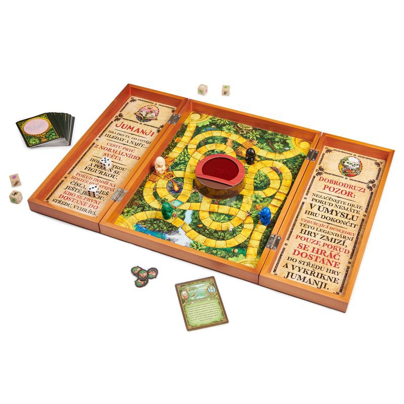 Akce 1+1 Společenská hra Jumanji dřevěná edice + Hedbanz Hra pro dospělejší ZDARMA