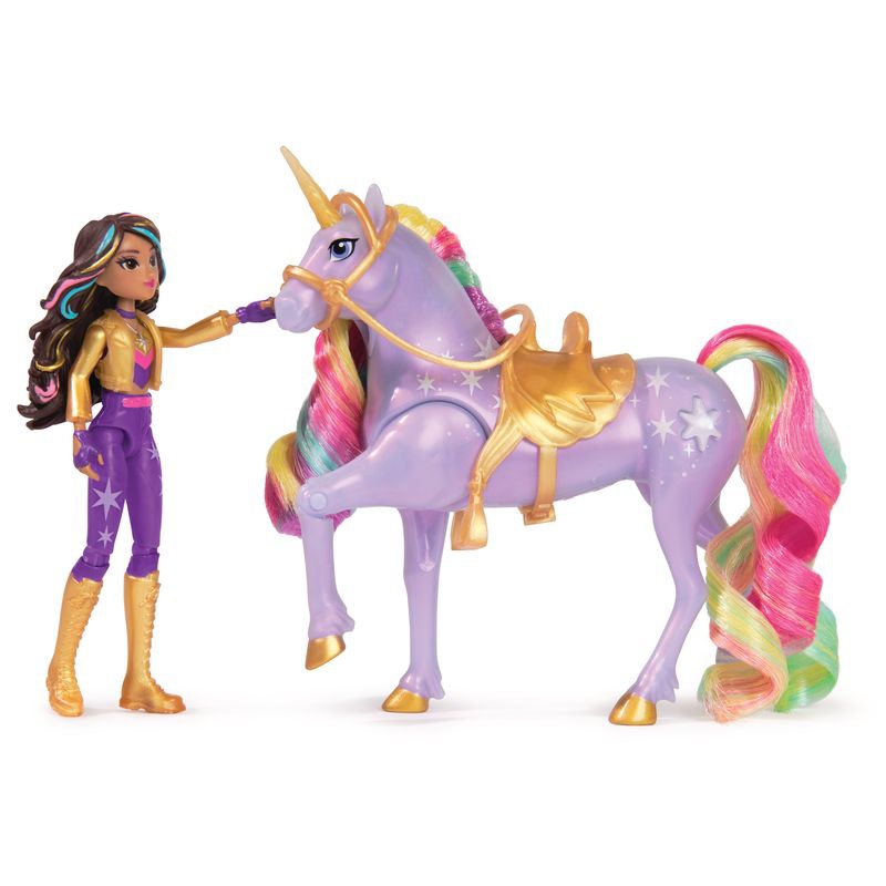 Unicorn Academy světelný jednorožec a figurka Sophia & Wildstar 11 cm