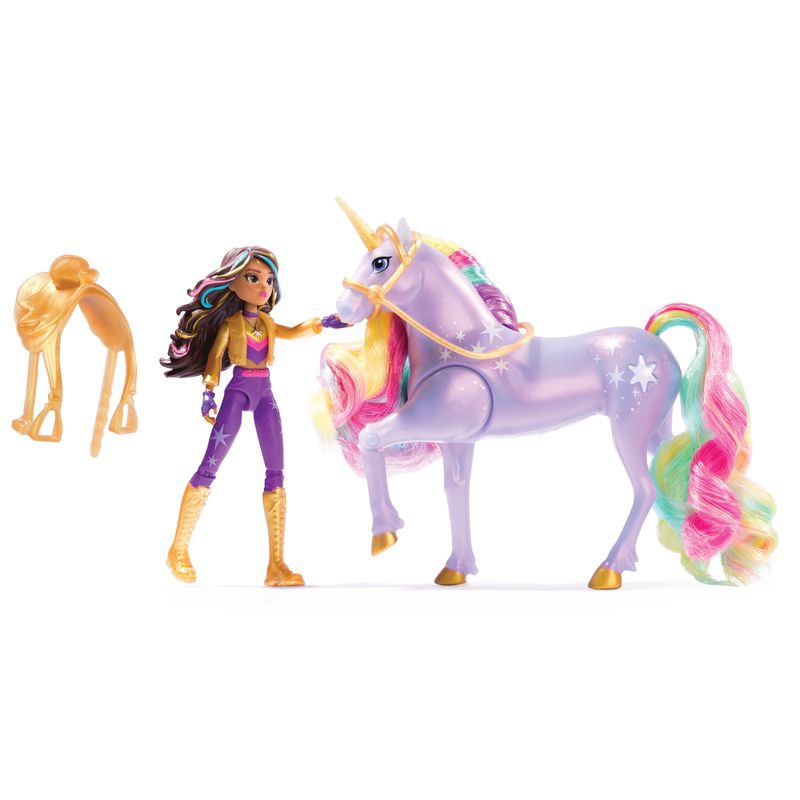 Unicorn Academy světelný jednorožec a figurka Sophia & Wildstar 11 cm