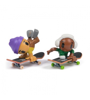 Tech Deck SK8 Crew fingerboard s figurkou dvojbalení fialová čepice a bílá sluchátka