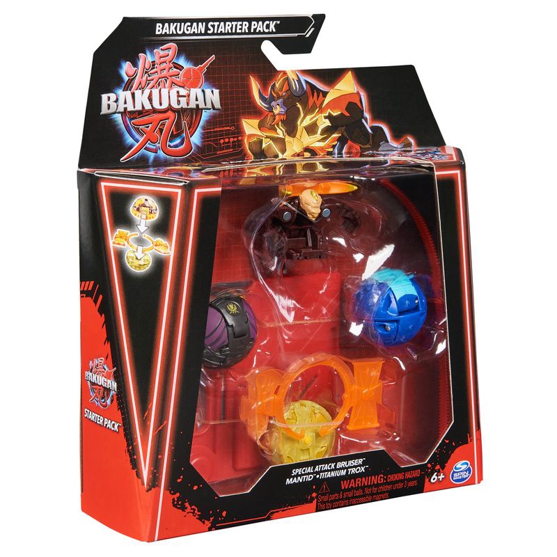 Bakugan startovací sada speciální útok S6 Bruiser, Mantid, Titanium Trox