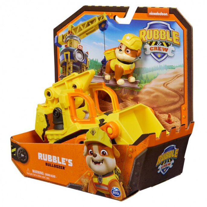 Výhodný balíček: Rubble & Crew interaktivní jeřáb se zvuky 60 cm + základní vozidlo Rubble