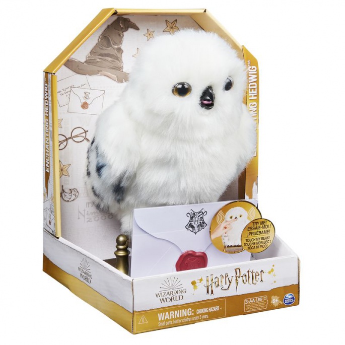 Akce 1+1 Harry Potter interaktivní sova Hedvika + kouzelnická hůlka Harryho Pottera ZDARMA