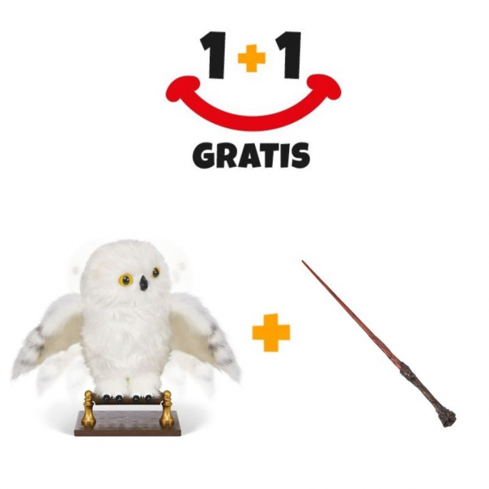 Akce 1+1 Harry Potter interaktivní sova Hedvika + kouzelnická hůlka Harryho Pottera ZDARMA