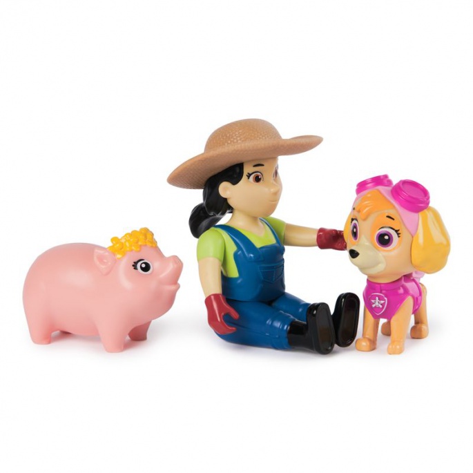 Figurky starosty Humdingera a farmářky Yumi + figurka starostky Goodwayové s Rubble ZDARMA