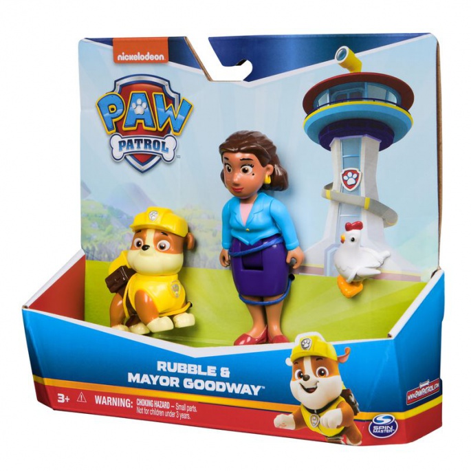 Figurky starosty Humdingera a farmářky Yumi + figurka starostky Goodwayové s Rubble ZDARMA