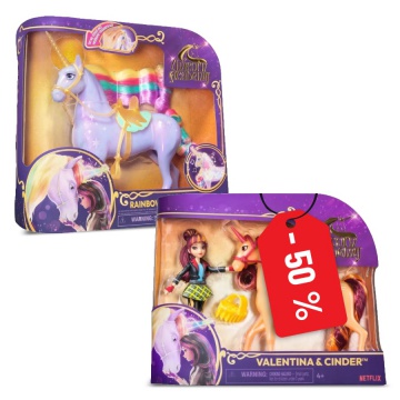 Unicorn Academy světelný jednorožec Wildstar 28 cm + Valentina a Cinder 11 cm za polovinu