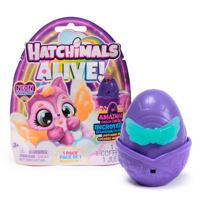 Hatchimals Neónová duha jedno balení