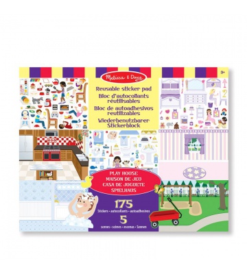 Melissa & Doug samolepky opakovaně použitelné s podložkou - dům