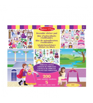 Melissa & Doug samolepky opakovaně použitelné s podložkou - zámek