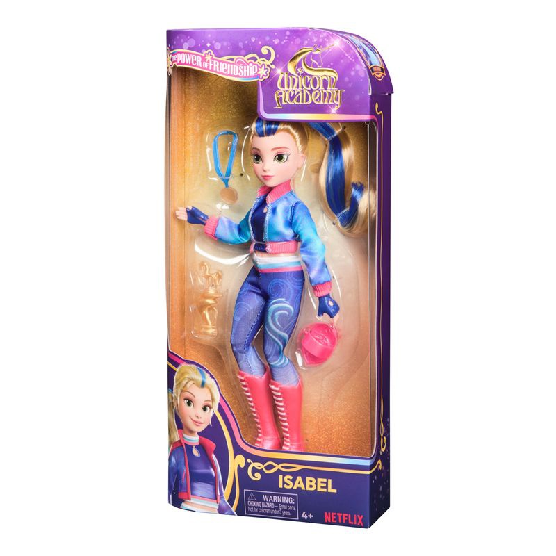 Unicorn Academy panenka Isabel s pohárem a medailí 24 cm