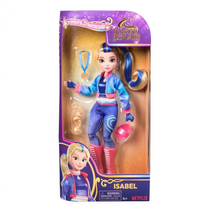 Unicorn Academy panenka Isabel s pohárem a medailí 24 cm