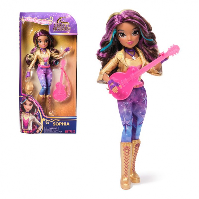 Unicorn Academy panenka Sophia s kytarou 24 cm