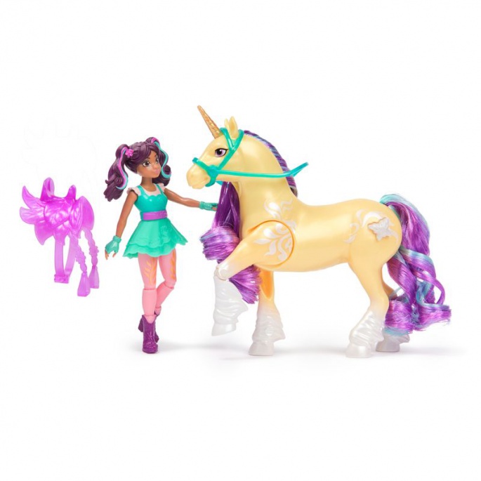 Unicorn Academy Ava a jednorožec Leaf se svítícím obrázkem