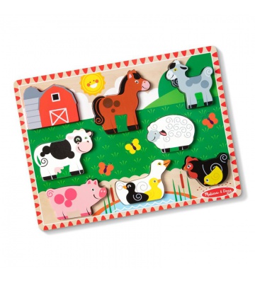Melissa & Doug dřevěné puzzle zvířátka na farmě