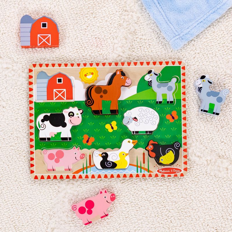 Melissa & Doug dřevěné puzzle zvířátka na farmě