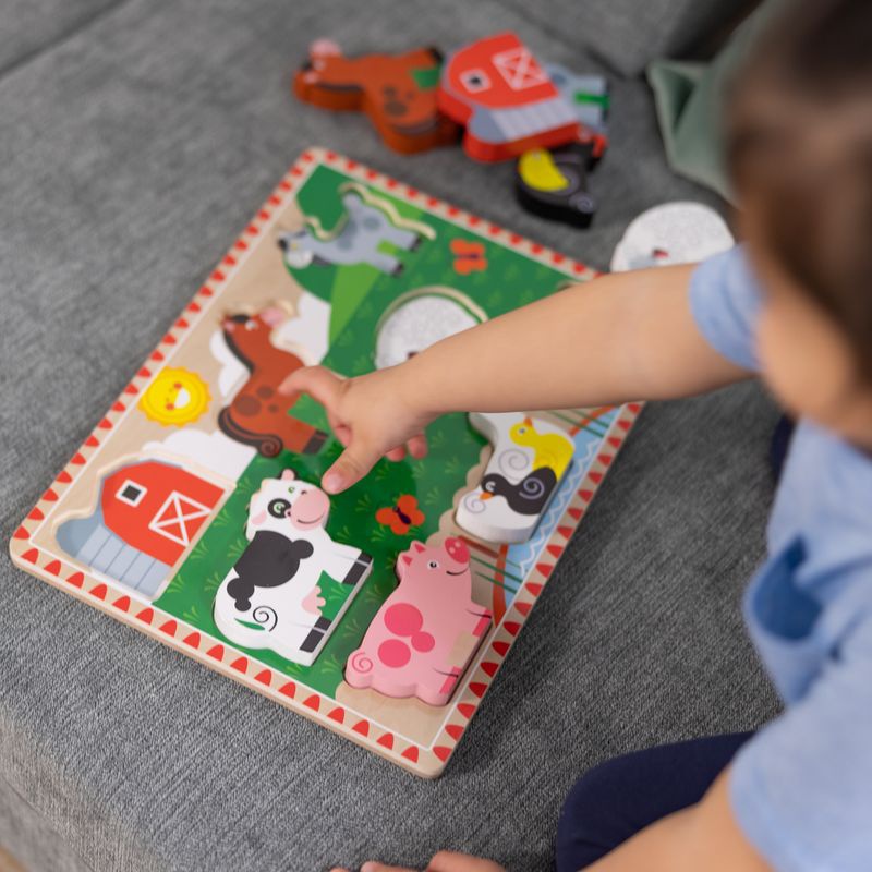 Melissa & Doug dřevěné puzzle zvířátka na farmě