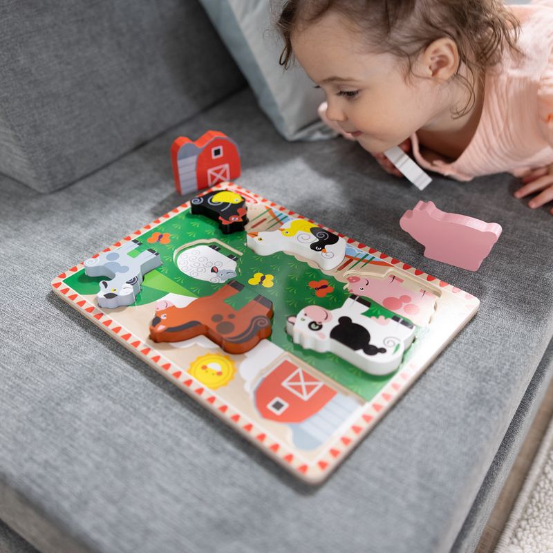Melissa & Doug dřevěné puzzle zvířátka na farmě