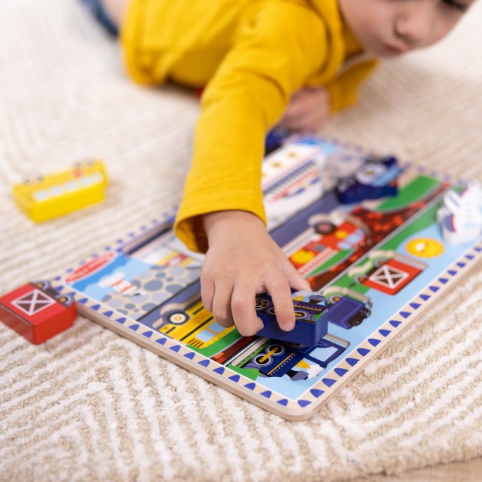 Melissa & Doug dřevěné puzzle dopravní prostředky
