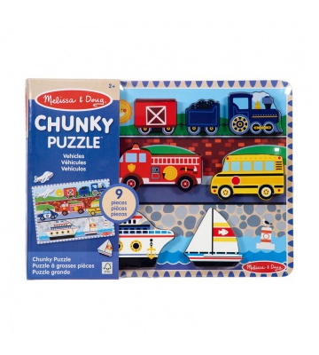 Melissa & Doug dřevěné puzzle dopravní prostředky