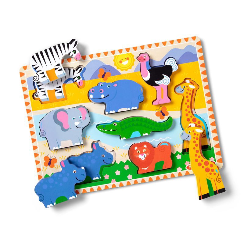 Melissa & Doug dřevěné puzzle zvířátka v zoo