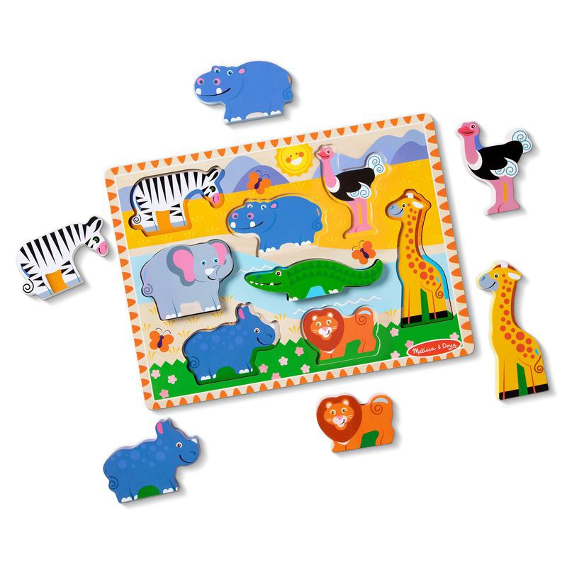 Melissa & Doug dřevěné puzzle zvířátka v zoo