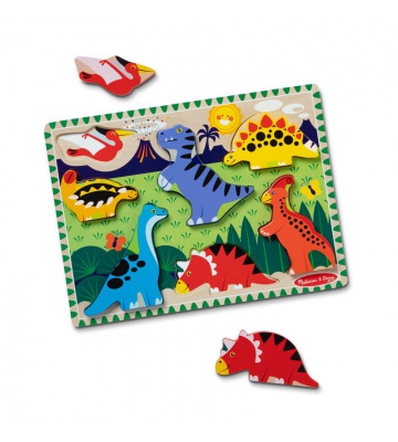 Melissa & Doug dřevěné puzzle dinosauři