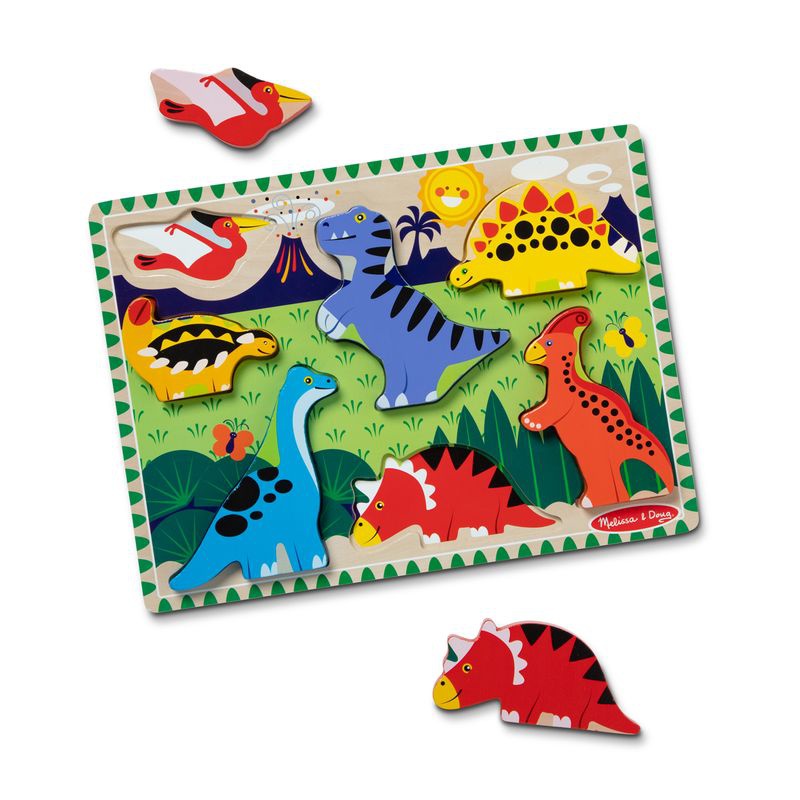 Melissa & Doug dřevěné puzzle dinosauři