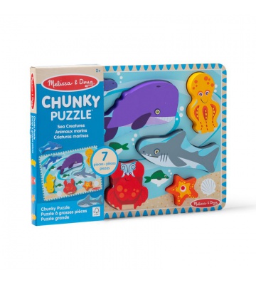 Melissa & Doug dřevěné puzzle mořská zvířátka