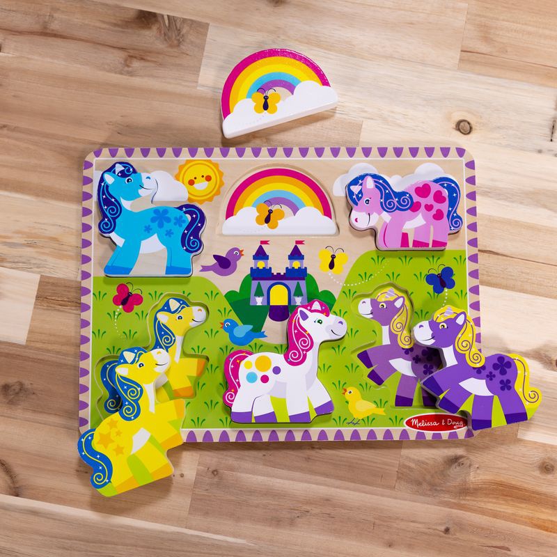 Melissa & Doug dřevěné puzzle jednorožci