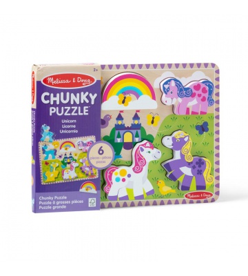 Melissa & Doug dřevěné puzzle jednorožci