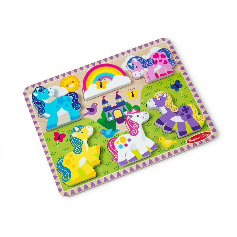Melissa & Doug dřevěné puzzle jednorožci