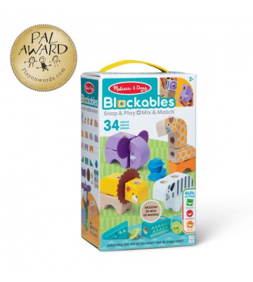 Melissa & Doug Blockables stavebnice safari hrací sada