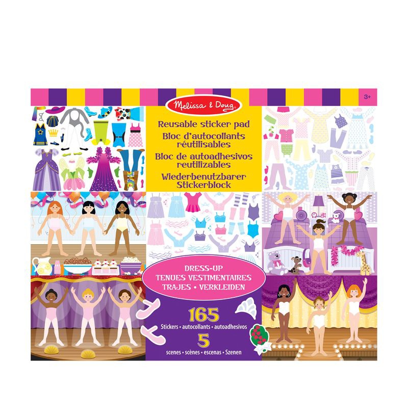 Melissa & Doug samolepky opakovaně použitelné s podložkou - oblékání