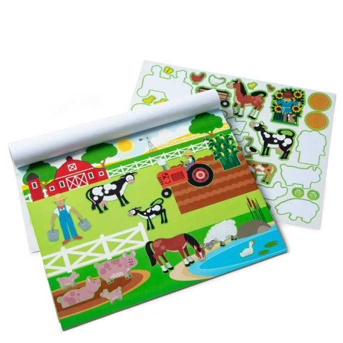 Melissa & Doug samolepky opakovaně použitelné s podložkou - svět zvířat