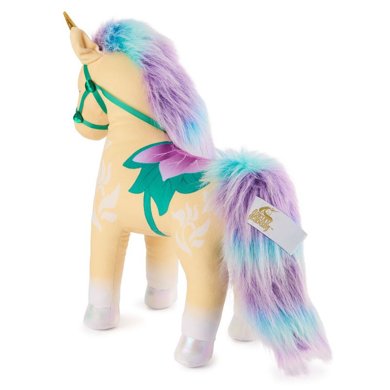 Výhodný set: Unicorn Academy plyšový jednorožec Leaf 38 cm + náhrdelník s prstenem