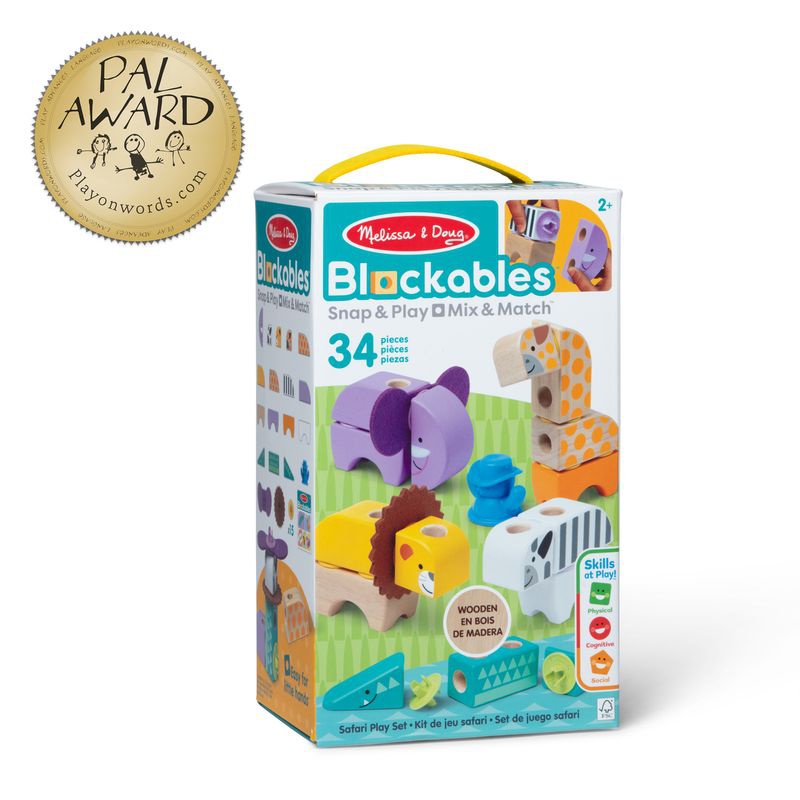 AKCE: Melissa & Doug Blockables stavebnice safari + kouzlení vodou pohádky ZDARMA