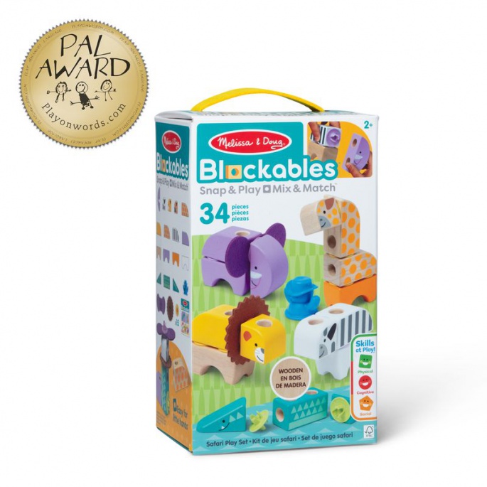 AKCE: Melissa & Doug Blockables stavebnice safari + kouzlení vodou pohádky ZDARMA