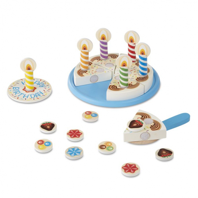 AKCE: Melissa & Doug narozeninový dort set + Water WOW kouzlení vodou pohádky ZDARMA