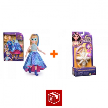 Výhodný set: Unicorn Academy deluxe panenka Isabel 24 cm + náhrdelník s prstenem