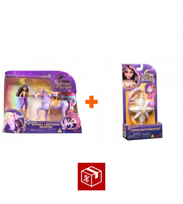 Výhodný set: Unicorn Academy Sophia & Wildstar 11 cm + náhrdelník s prstenem