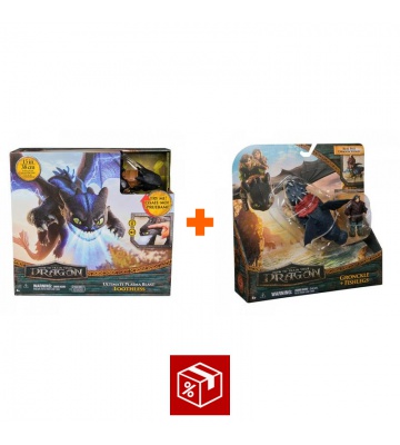 Výhodný set: Jak vycvičit draka Bezzubka se zvuk. a světelnými efekty + Garvan a Rybinoha