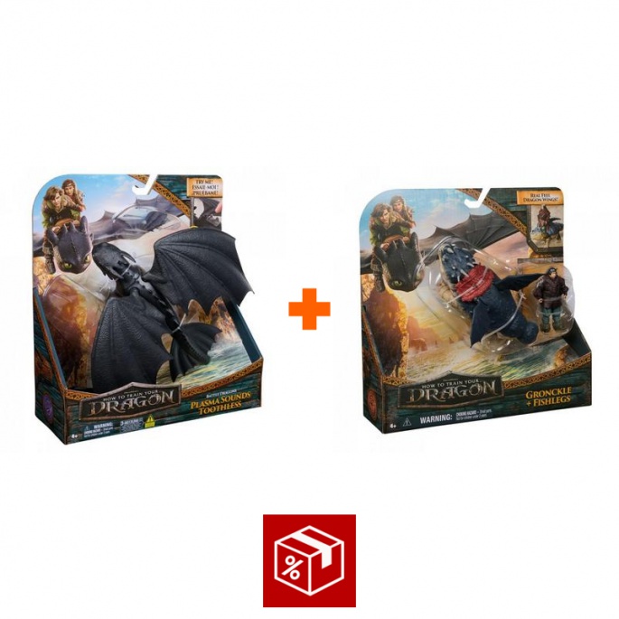 Výhodný set: Jak vycvičit draka Bezzubka vydávající zvuky + Garvan a Rybinoha