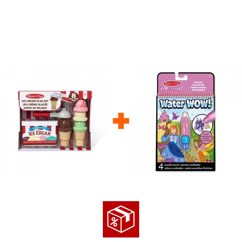 AKCE: Melissa & Doug kopečková zmrzlina set + Water WOW kouzlení vodou pohádky ZDARMA
