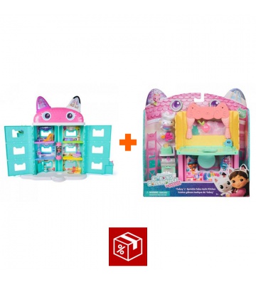 Výhodný set: Gábinin kouzelný domek velký dům z filmu + pokojíček k velkému domu kuchyňka