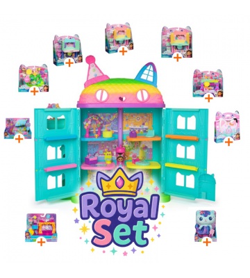 Royal set: Gábinin kouzelný domek velký dům z filmu s 9 doplňky + plyšový Mercat ZDARMA