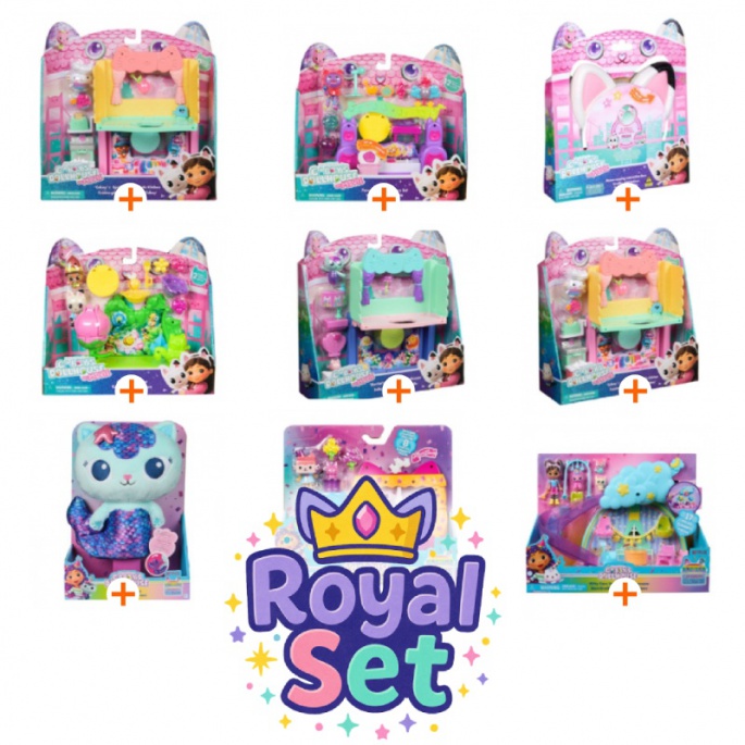 Royal set: 9 doplňků k velkému Gábininu domečku + plyšový Mercat ZDARMA