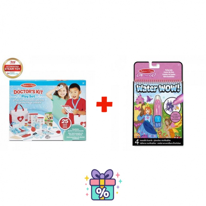 AKCE: Melissa & Doug hra na doktora + WOW kouzlení vodou pohádky ZDARMA